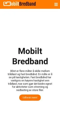 Anteprima del sito Mobilt Bredbånd, media di Norvegia per articoli sponsorizzati
