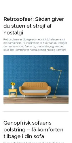 Voorbeeld van de site sofastil.dk, medium uit Denemarken voor gesponsorde artikelen