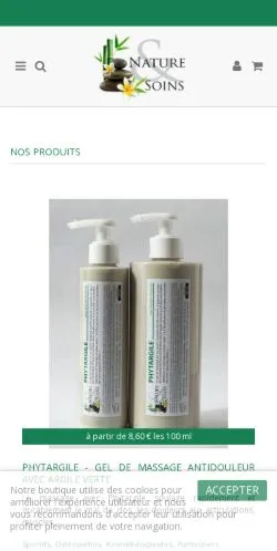 Anteprima del sito Nature Et Soins, media di Francia per articoli sponsorizzati