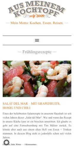 Anteprima del sito Aus Meinem Kochtopf, media di Germania per articoli sponsorizzati