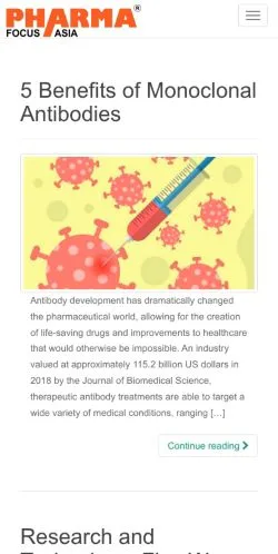 Podgląd witryny Pharma Focus Asia Blog, medium z kraju Stany Zjednoczone do artykułów sponsorowanych