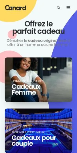 Vista previa del sitio Canard, medio de Francia para artículos patrocinados