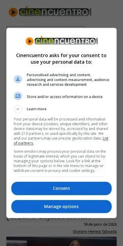 スポンサード記事向けのスペインメディア、Cinencuentroのサイトプレビュー