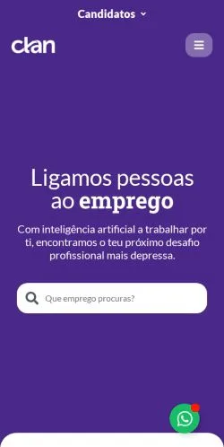 Preview of the Clan website, a media outlet in Portugal for sponsored articles