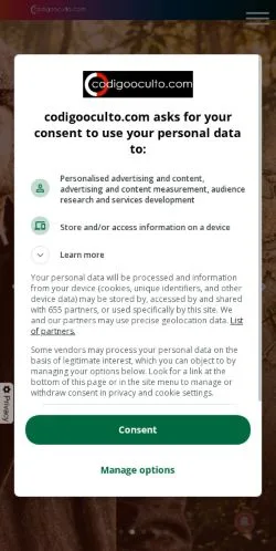Forhåndsvisning af Codigo Oculto, medie fra Spanien til sponsorerede artikler