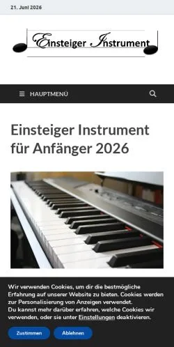 스폰서 기사용 독일 매체 Einsteiger Instrument 사이트 미리보기