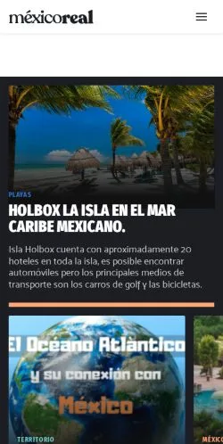 Anteprima del sito Mexico Real, media di Messico per articoli sponsorizzati