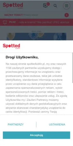 Anteprima del sito Spotted Lublin, media di Polonia per articoli sponsorizzati