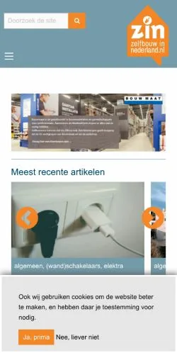 Anteprima del sito Zelfbouw In Nederland, media di Paesi Bassi per articoli sponsorizzati
