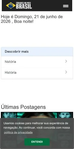 Anteprima del sito Cidades Do Meu Brasil, media di Brasile per articoli sponsorizzati