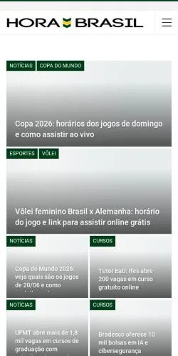Anteprima del sito Hora Brasil, media di Brasile per articoli sponsorizzati