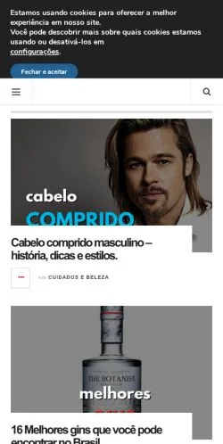 Anteprima del sito Guia Estilo Masculino, media di Brasile per articoli sponsorizzati