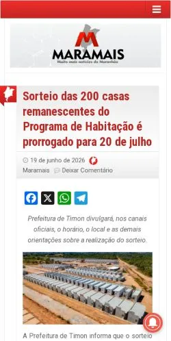 Anteprima del sito Blog Maramais, media di Brasile per articoli sponsorizzati