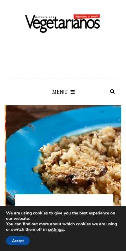 Podgląd witryny Revista Dos Vegetarianos, medium z kraju Brazylia do artykułów sponsorowanych