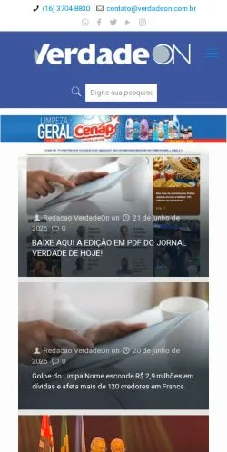 スポンサード記事向けのブラジルメディア、Verdaeonのサイトプレビュー