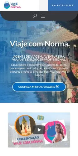 Anteprima del sito Viaje com Norma, media di Brasile per articoli sponsorizzati