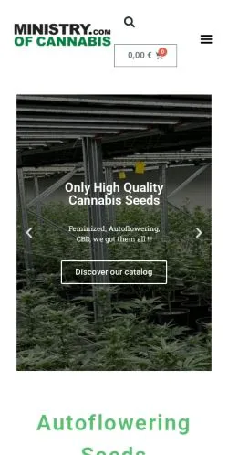 Anteprima del sito Ministry Of Cannabis, media di Stati Uniti per articoli sponsorizzati