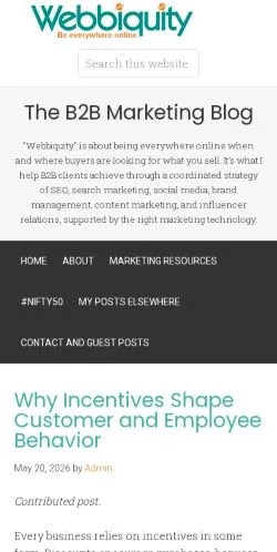 Forhåndsvisning af Webbiquity, medie fra USA til sponsorerede artikler
