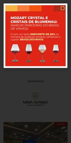 Anteprima del sito Brasil de Vinhos, media di Brasile per articoli sponsorizzati