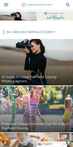 Vorschau der Website Fairfield County Mom Home, Medium aus Vereinigte Staaten für gesponserte Artikel