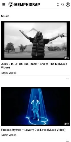 Forhåndsvisning av nettstedet Memphis Rap, medium fra USA for sponsede artikler