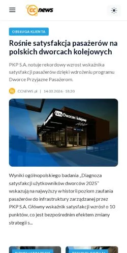 Podgląd witryny CCNEWS, medium z kraju Polska do artykułów sponsorowanych