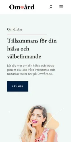 Preview of the Omvard website, a media outlet in Sweden for sponsored articles