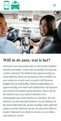 Anteprima del sito WiFi In De Auto, media di Paesi Bassi per articoli sponsorizzati