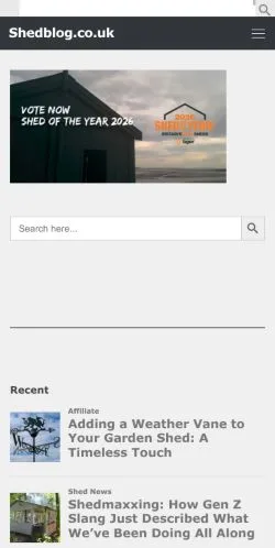 스폰서 기사용 영국 매체 Shedblog 사이트 미리보기