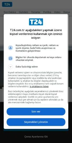 스폰서 기사용 튀르키예 매체 T24 사이트 미리보기
