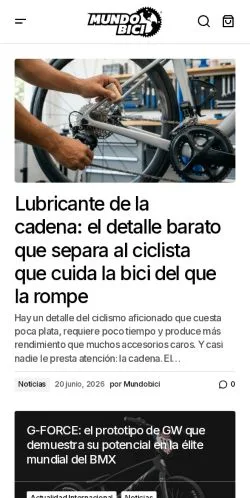 Anteprima del sito mundobici, media di Spagna per articoli sponsorizzati