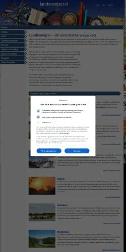Podgląd witryny Landenwijzer, medium z kraju Holandia do artykułów sponsorowanych