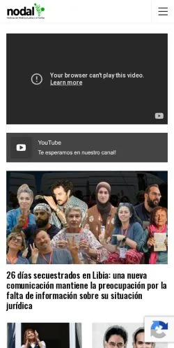 Anteprima del sito NODAL, media di Spagna per articoli sponsorizzati