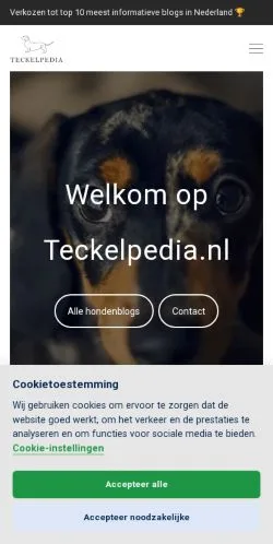 Anteprima del sito Teckelpedia, media di Paesi Bassi per articoli sponsorizzati
