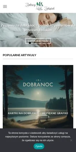 Anteprima del sito Ziołowy Zakątek, media di Polonia per articoli sponsorizzati