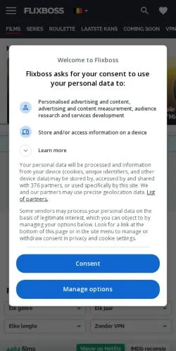 Anteprima del sito Flixboss, media di Paesi Bassi per articoli sponsorizzati