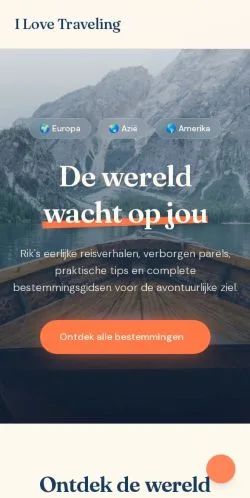 Podgląd witryny I Love Traveling -, medium z kraju Holandia do artykułów sponsorowanych