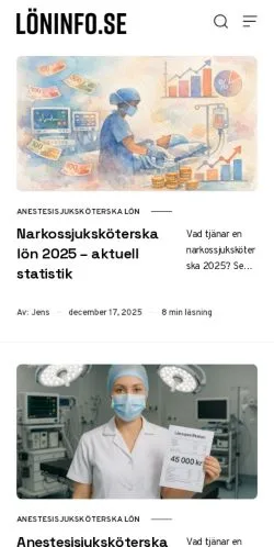 Anteprima del sito Löninfo, media di Svezia per articoli sponsorizzati