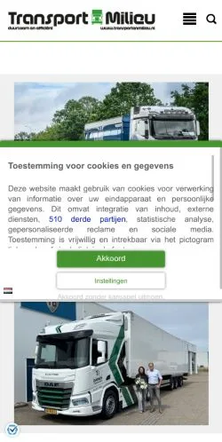 Anteprima del sito Transport & Milieu, media di Paesi Bassi per articoli sponsorizzati
