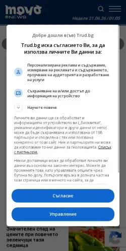 スポンサード記事向けのアメリカ合衆国メディア、Trudのサイトプレビュー