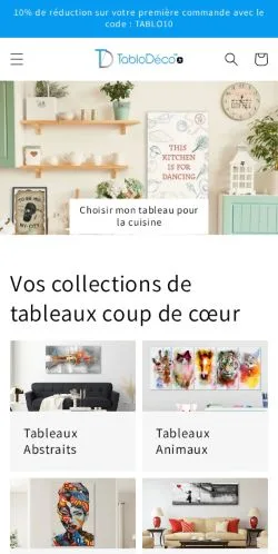 Anteprima del sito TabloDéco, media di Francia per articoli sponsorizzati