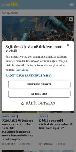 Anteprima del sito Lielais Loms, media di Lettonia per articoli sponsorizzati