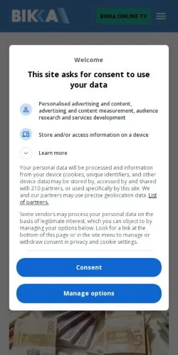 Aperçu du site ВІККА, média de Ukraine pour articles sponsorisés