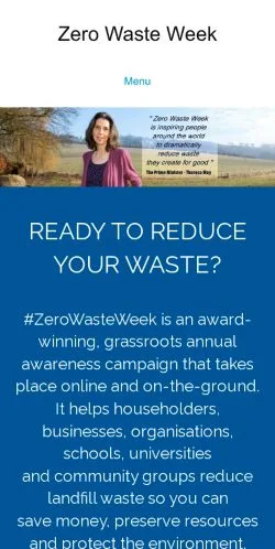 Anteprima del sito Zero Waste Week, media di Regno Unito per articoli sponsorizzati