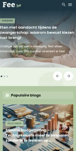 Forhåndsvisning av nettstedet Stijl & Financiën Groen, medium fra Belgia for sponsede artikler
