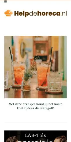 Pré-visualização do site Help De Horeca, meio de Países Baixos para artigos patrocinados