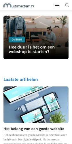 Preview of the Multimedian website, a media outlet in Netherlands for sponsored articles