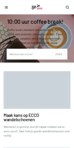 Anteprima del sito Zin in Koffie, media di Paesi Bassi per articoli sponsorizzati