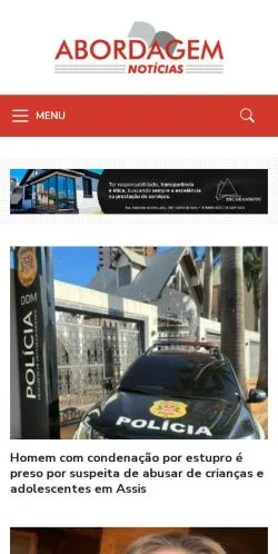 Anteprima del sito Abordagem Notícias, media di Portogallo per articoli sponsorizzati
