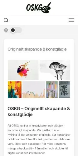 Podgląd witryny OSKG, medium z kraju Szwecja do artykułów sponsorowanych